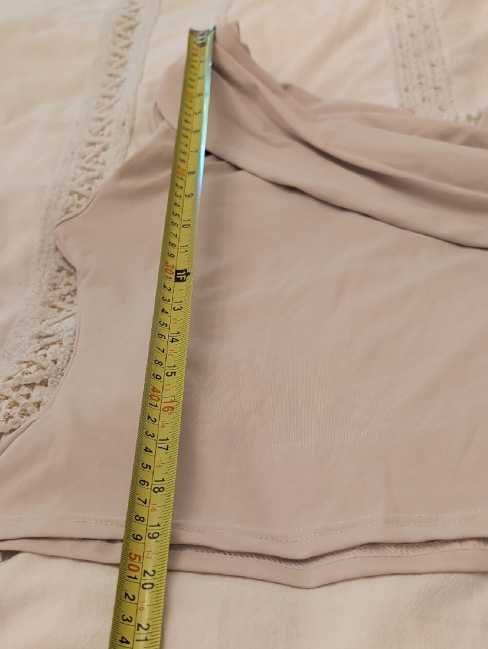 Women’s Off-Shoulder  Top - Soft Beige - Picture 2 of 4